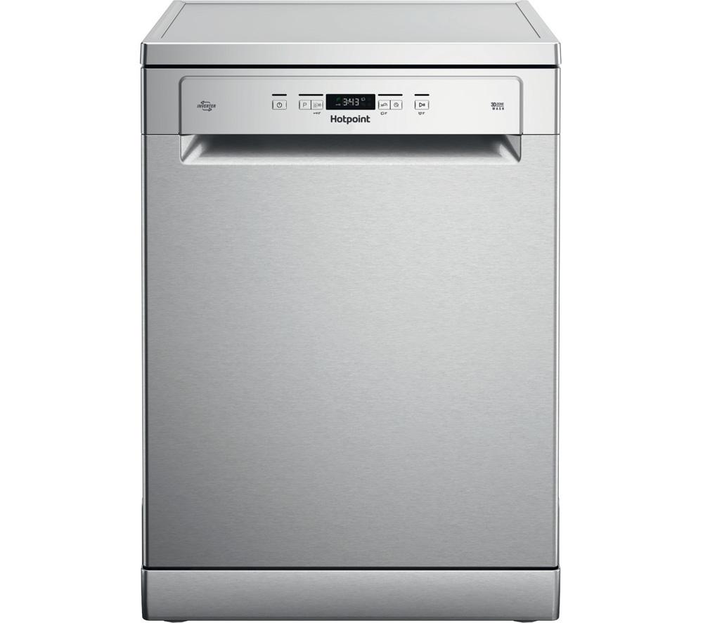 Hotpoint HFC3T232WFGXUK Standard Dishwasher - Stainless Steel - D Rated