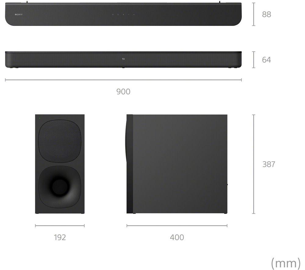 SONY HT-S400 2.1 Wireless Sound Bar image number 8 of 8