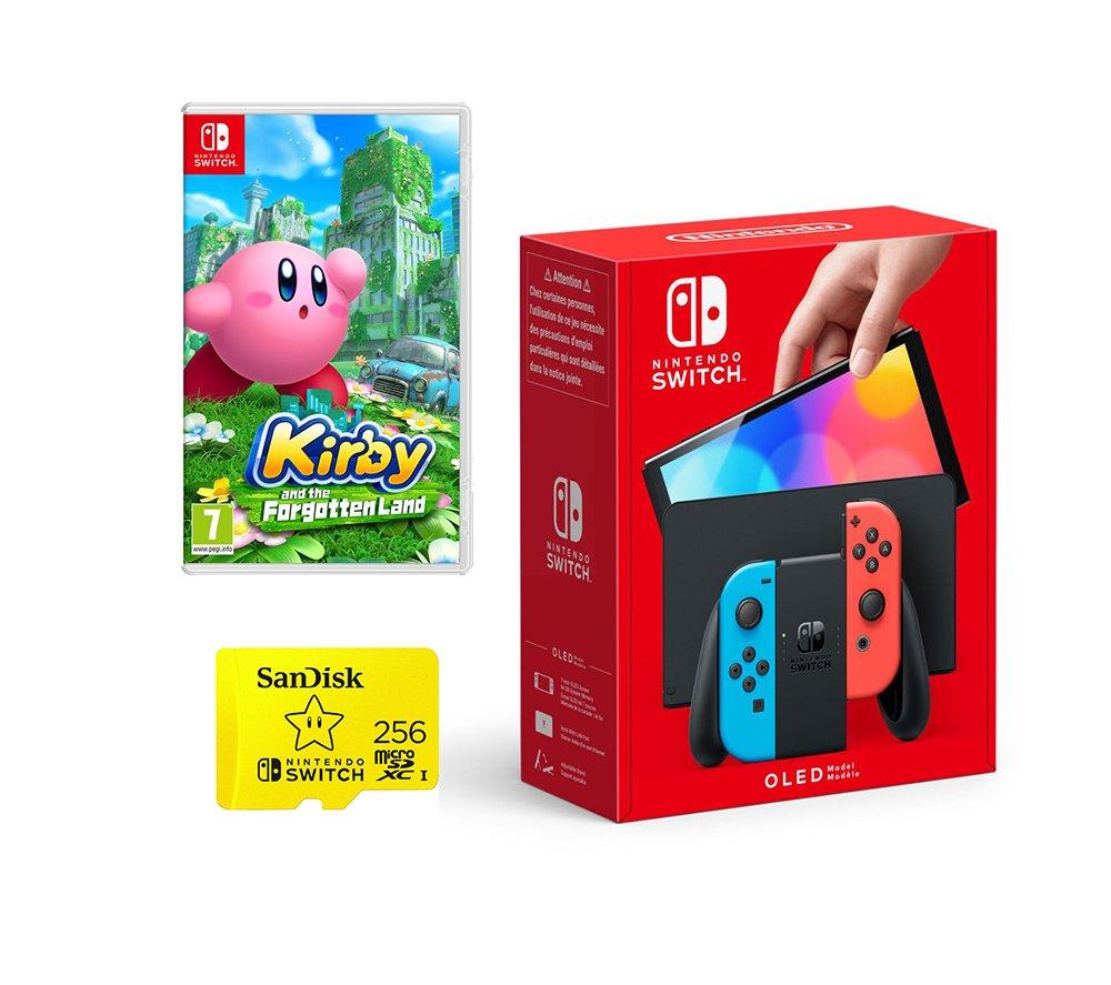 Buy NINTENDO Switch OLED, Kirby and the Forgotten Land & 256 GB Memory ...