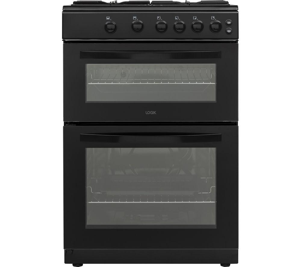 LOGIK LFTG60B22 60 cm Gas Cooker - Black, Black