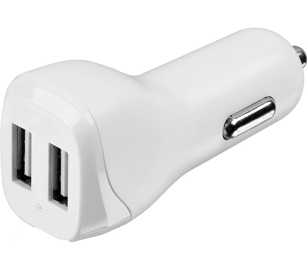 SANDSTROM S48ACD23 USB Car Charger, White