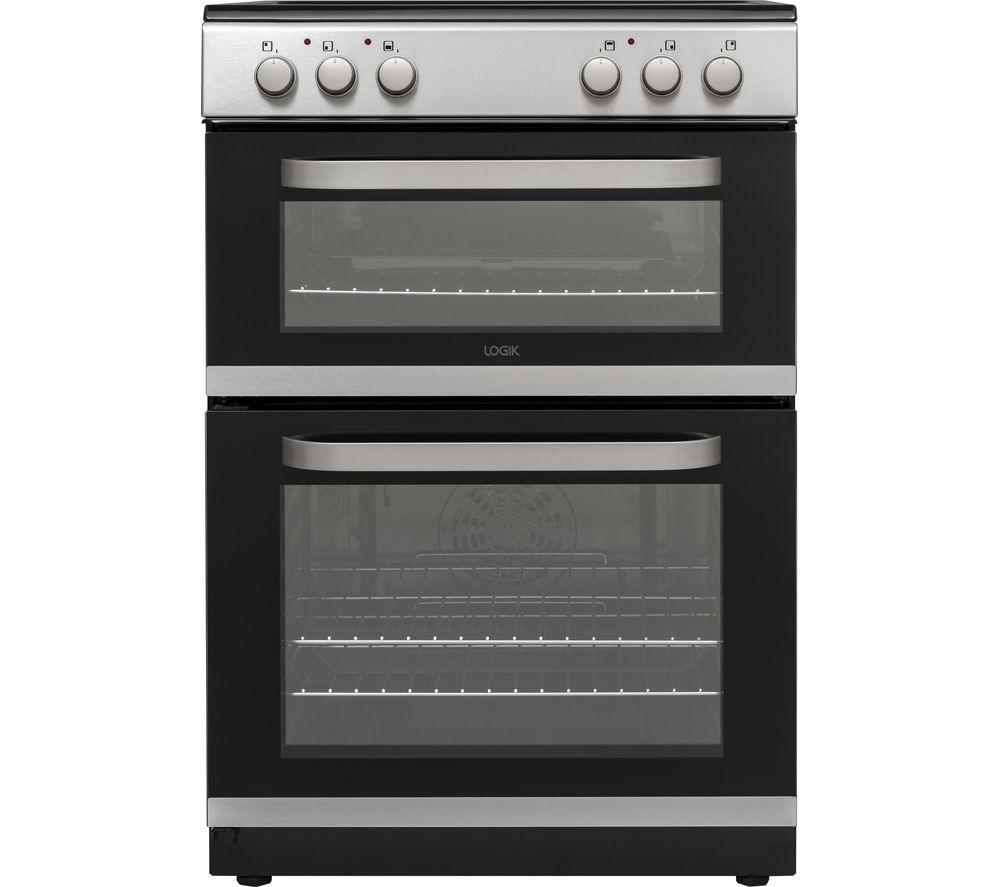 LOGIK LDOC60X22 60 cm Electric Cooker - Inox, Black,Silver/Grey