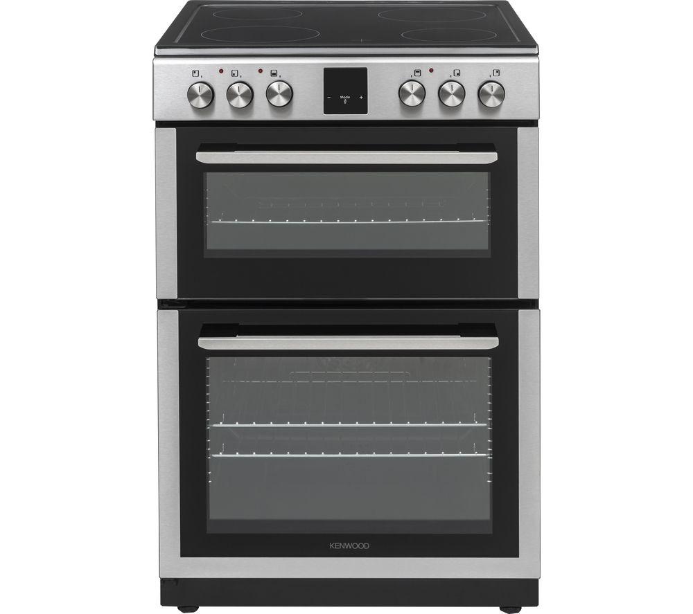 KENWOOD KDC66SS22 60 cm Electric Ceramic Cooker - Silver, Silver/Grey