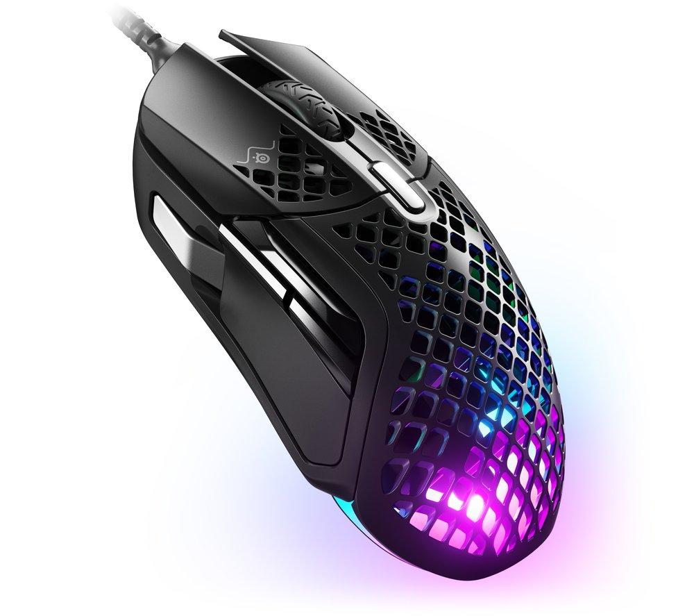STEELSERIES Aerox 5 RGB Optical Gaming Mouse, Black