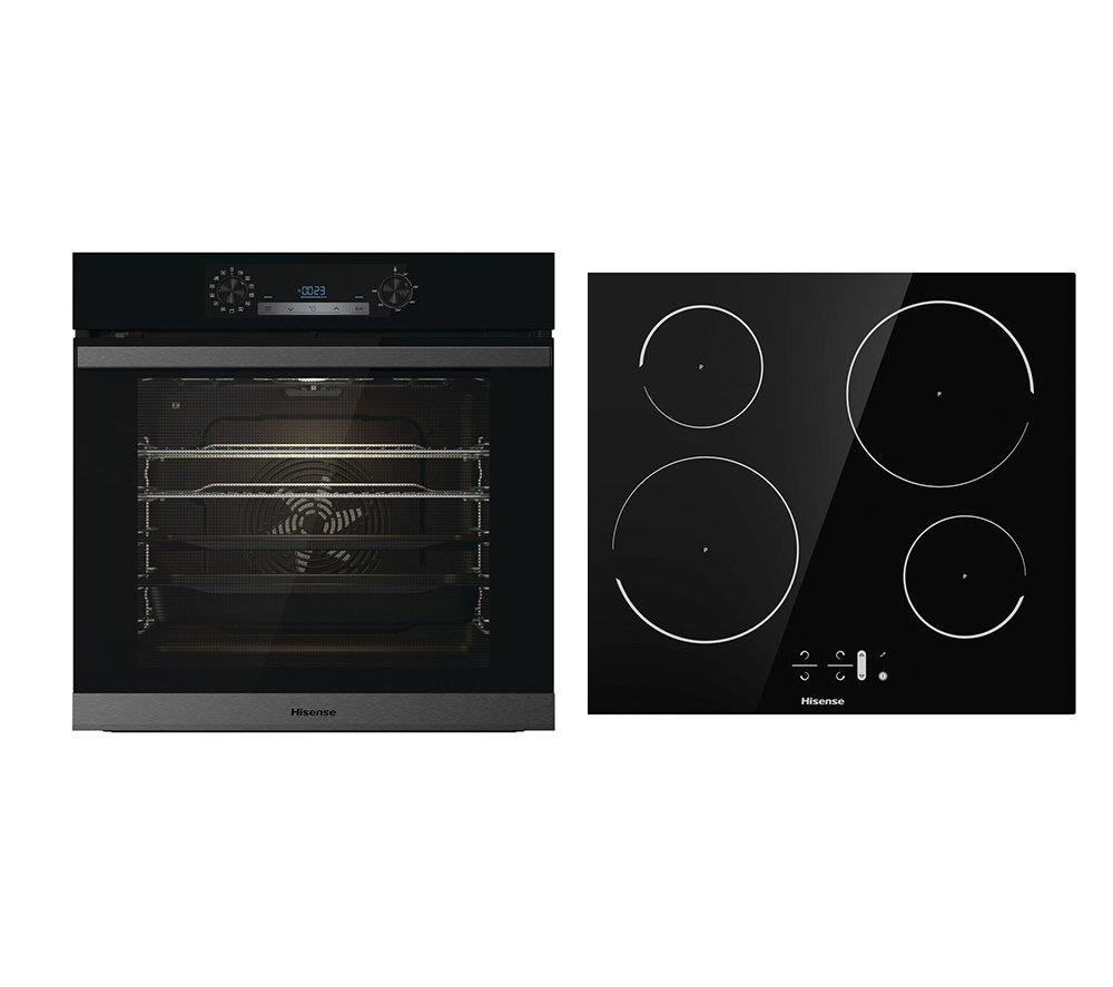 HISENSE BSA65222PBUK Electric Oven Electric Induction Hob Bundle Black