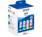 EPSON 104 EcoTank Black, Cyan, Magenta & Yellow Ink Bottles