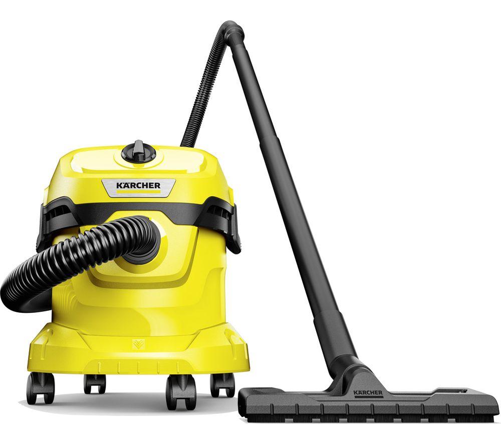KARCHER WD 2 Plus Cylinder Wet & Dry Vacuum Cleaner - Yellow & Black