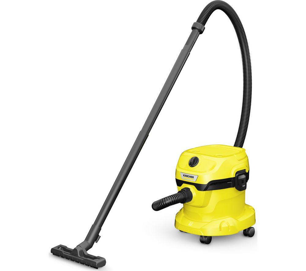 KARCHER WD 2 Plus Cylinder Wet & Dry Vacuum Cleaner - Yellow & Black image number 2 of 21