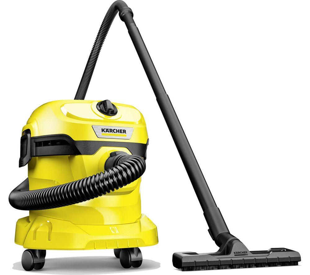 KARCHER WD 2 Plus Cylinder Wet & Dry Vacuum Cleaner - Yellow & Black image number 3 of 21