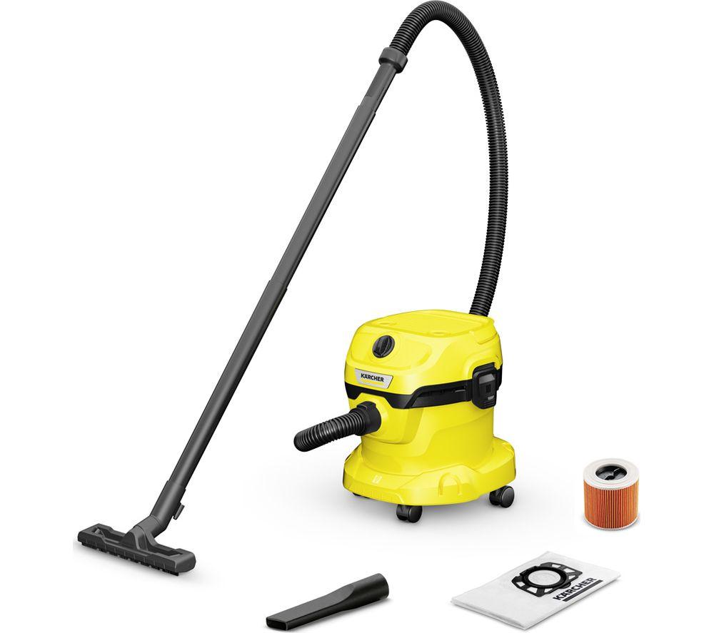 KARCHER WD 2 Plus Cylinder Wet & Dry Vacuum Cleaner - Yellow & Black image number 4 of 21