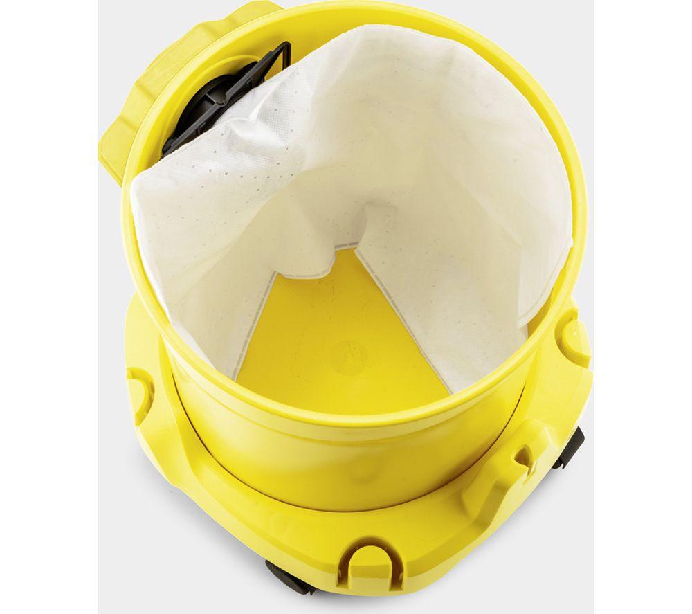 KARCHER WD 2 Plus Cylinder Wet & Dry Vacuum Cleaner - Yellow & Black image number 5 of 21
