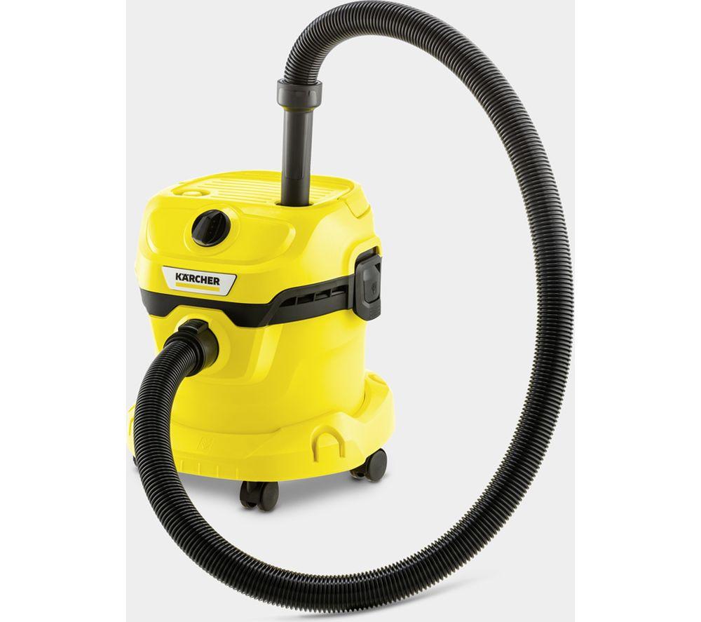 KARCHER WD 2 Plus Cylinder Wet & Dry Vacuum Cleaner - Yellow & Black image number 7 of 21