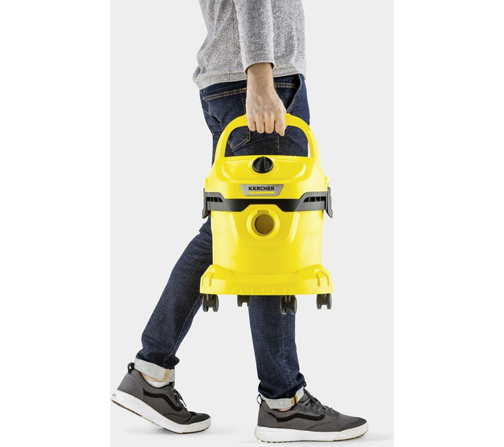 KARCHER WD 2 Plus Cylinder Wet & Dry Vacuum Cleaner - Yellow & Black image number 12 of 21