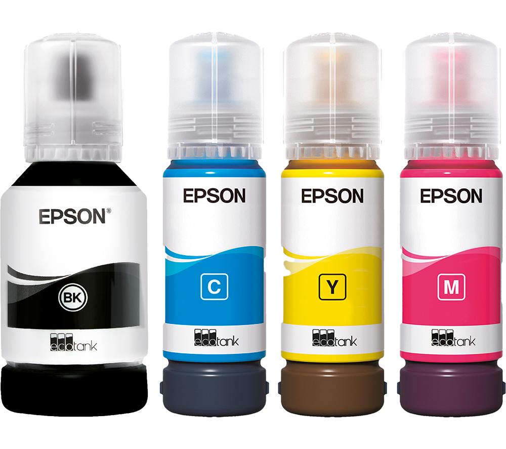 EPSON 102 EcoTank Cyan, Magenta, Yellow & Black Ink Bottles image number 2 of 9