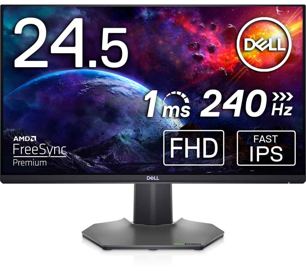 Image of Dell S2522HG Full HD 24.5" IPS LCD Gaming Monitor - Grey & Black, Black,Silver/Grey