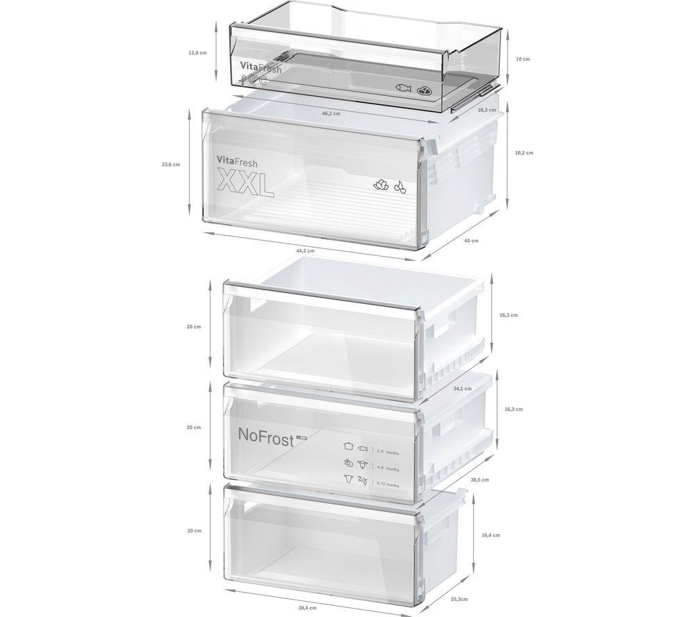 BOSCH Series 4 KGN392WDFG 70/30 Fridge Freezer - White image number 16 of 24