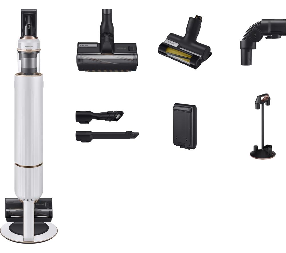SAMSUNG Bespoke Jet Pet Max 210 W Suction Power Cordless Vacuum Cleaner with All-in-One Clean Station - Misty White