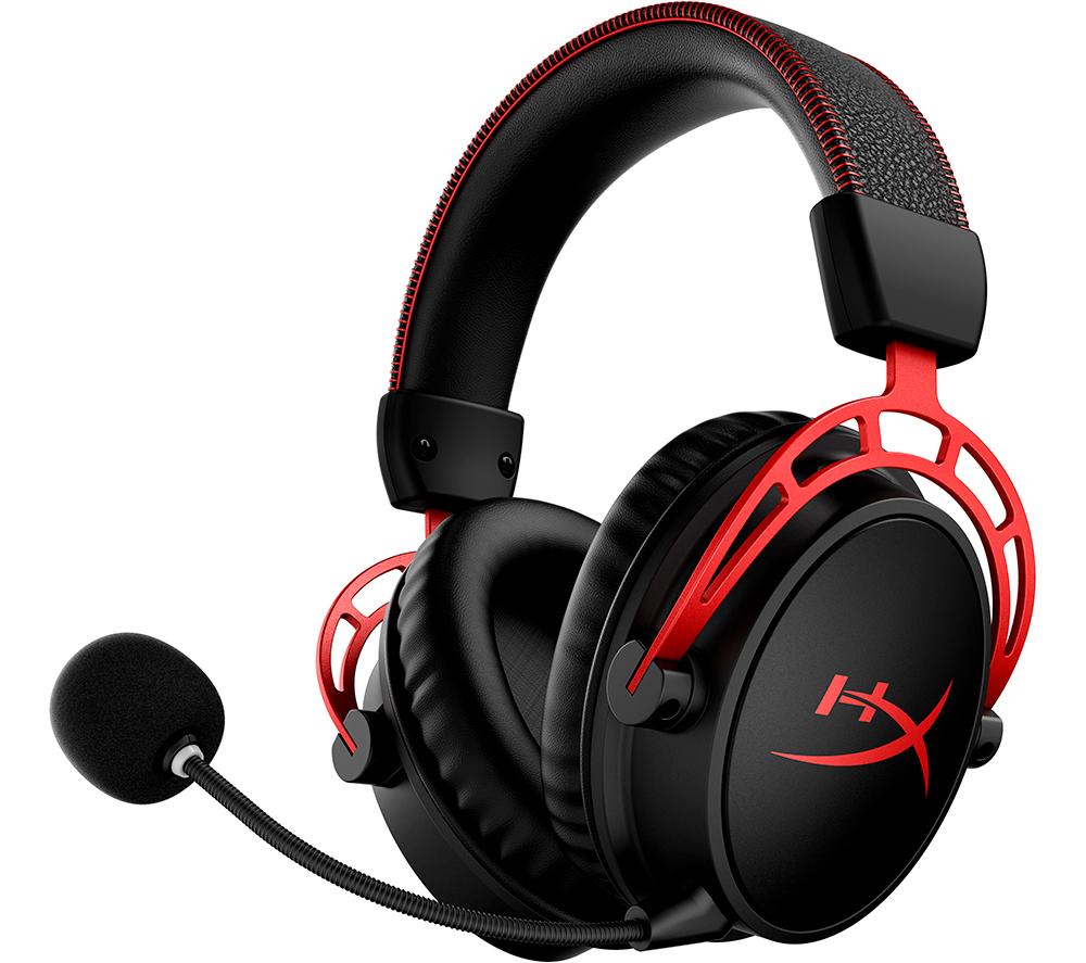 HyperX Cloud Alpha Wireless - Gaming Headset for PC, 300-hour battery life, DTS Headphone:X Spatial Audio, Memory foam, Dual Chamber Drivers, Noise-cancelling mic, Durable aluminium frame