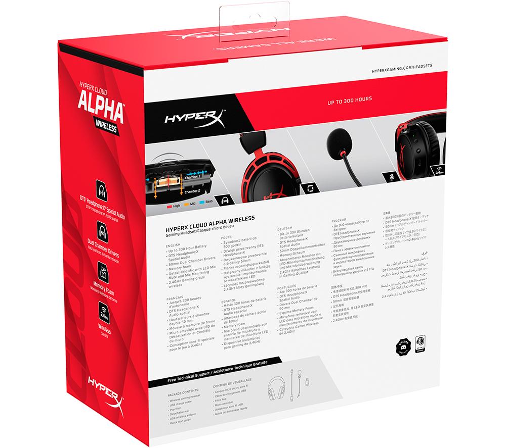 HYPERX Cloud Alpha Wireless Gaming Headset - Black & Red image number 18 of 18