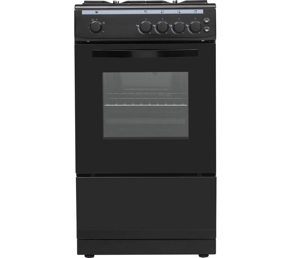 ESSENTIALS CFSGBK22 50 cm Gas Cooker - Black, Black