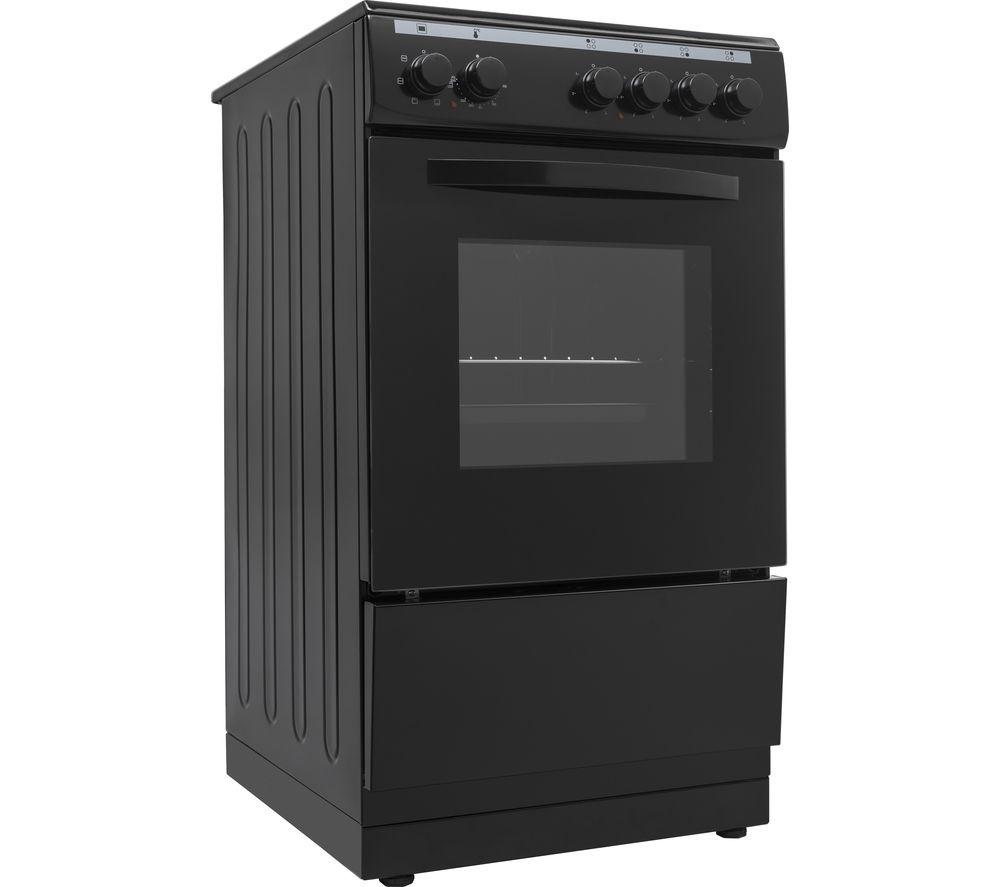ESSENTIALS CFSEBK22 50 cm Electric Solid Plate Cooker Black