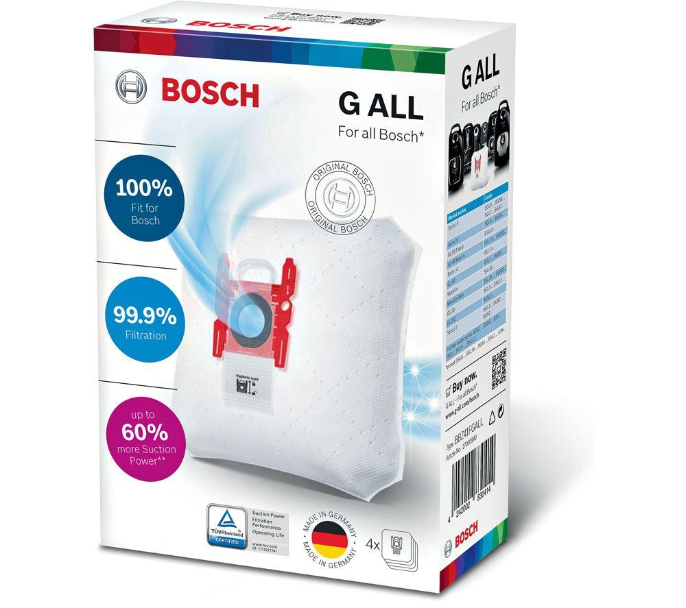BOSCH BBZ41FGALL PowerProtect Type G Vacuum Cleaner Dustbag - Pack of 4