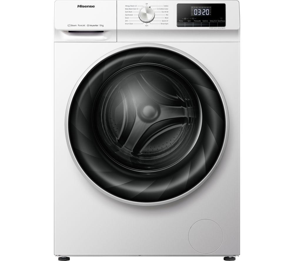 HISENSE WFQY9014EVJM 9 kg 1400 Spin Washing Machine - White, White