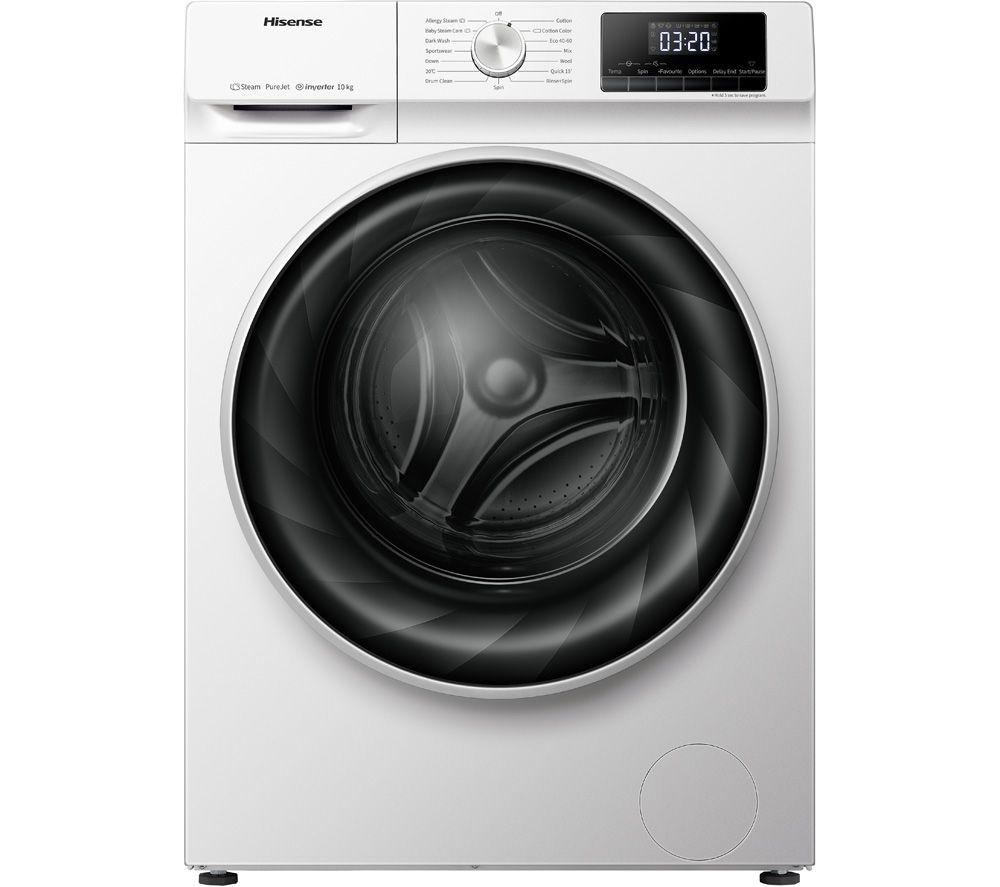 HISENSE WFQY1014EVJM 10 kg 1400 rpm Washing Machine - White, White