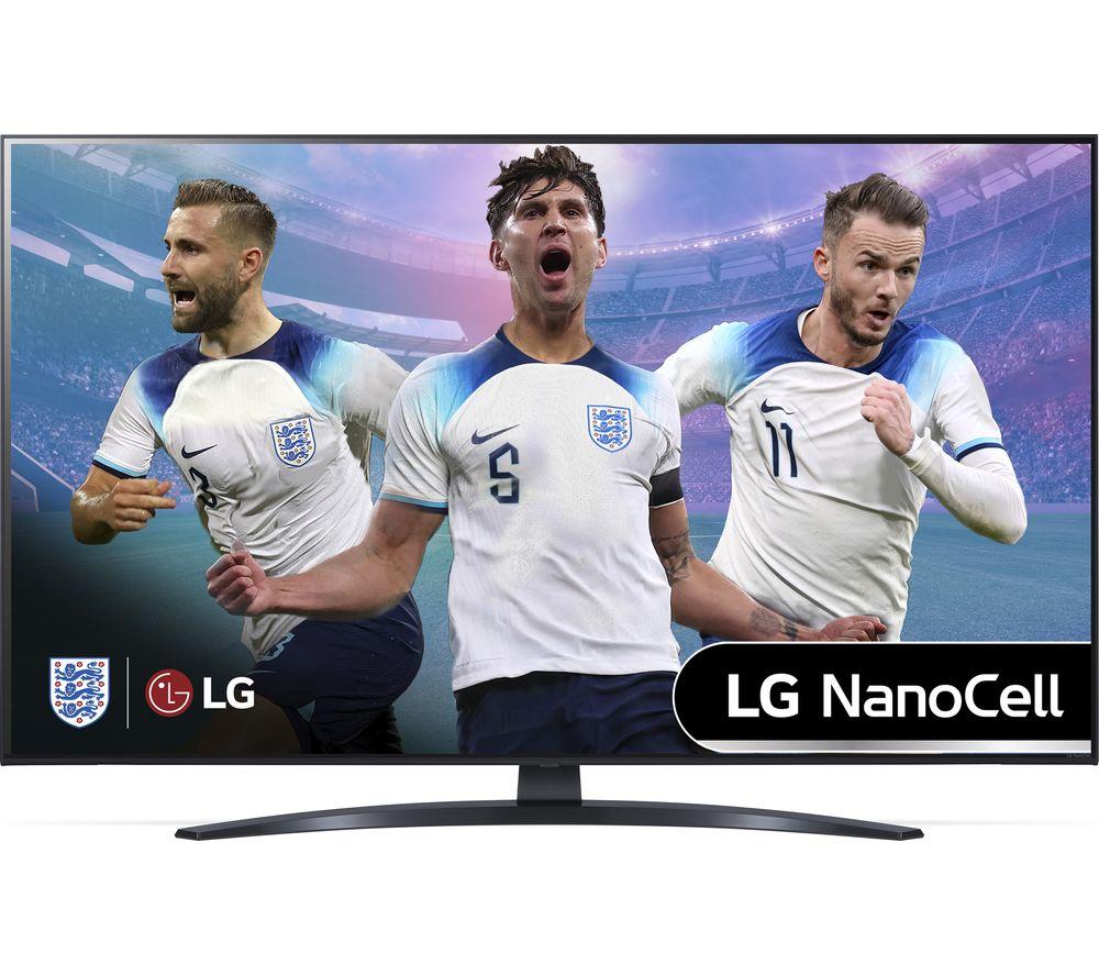 LG 43NANO766QA  Smart 4K Ultra HD HDR LED TV with Google Assistant & Amazon Alexa, Silver/Grey,Blue