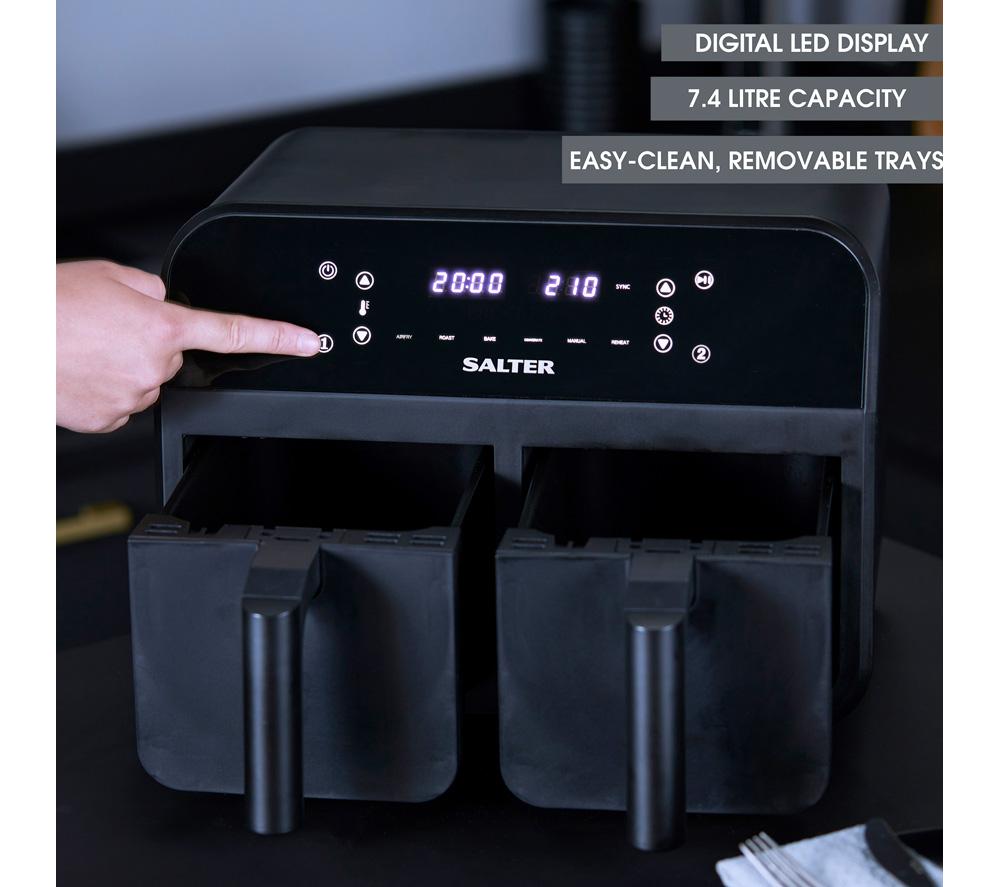 SALTER EK4750 7.4L Dual Air Fryer Pro - Black image number 4 of 8