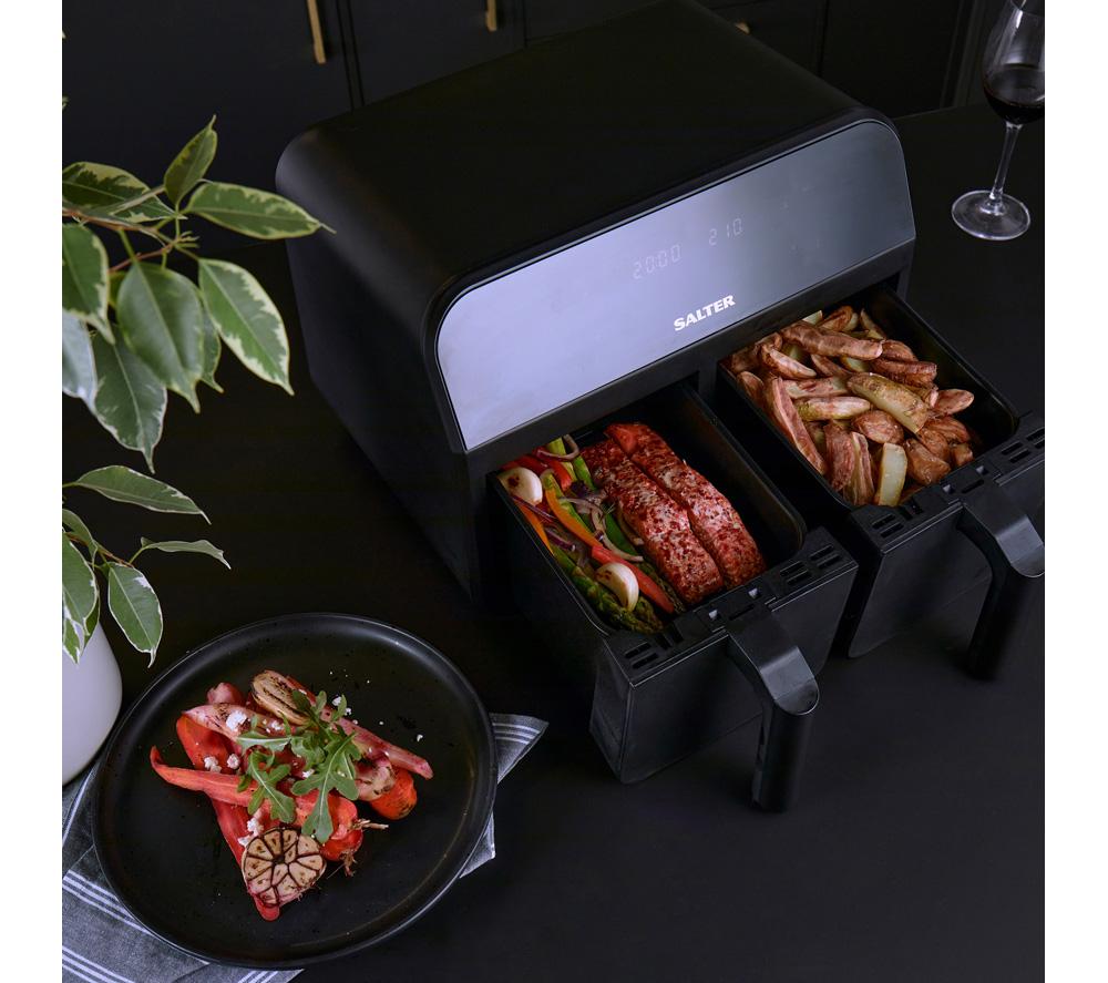 SALTER EK4750 7.4L Dual Air Fryer Pro - Black image number 7 of 8