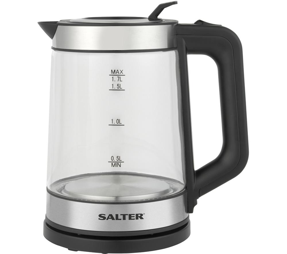 Salter glass kettle with dual store led light