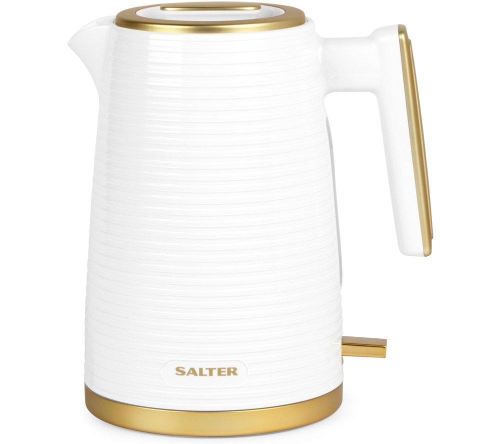 SALTER Palermo EK5031WHT Jug Kettle - White & Gold