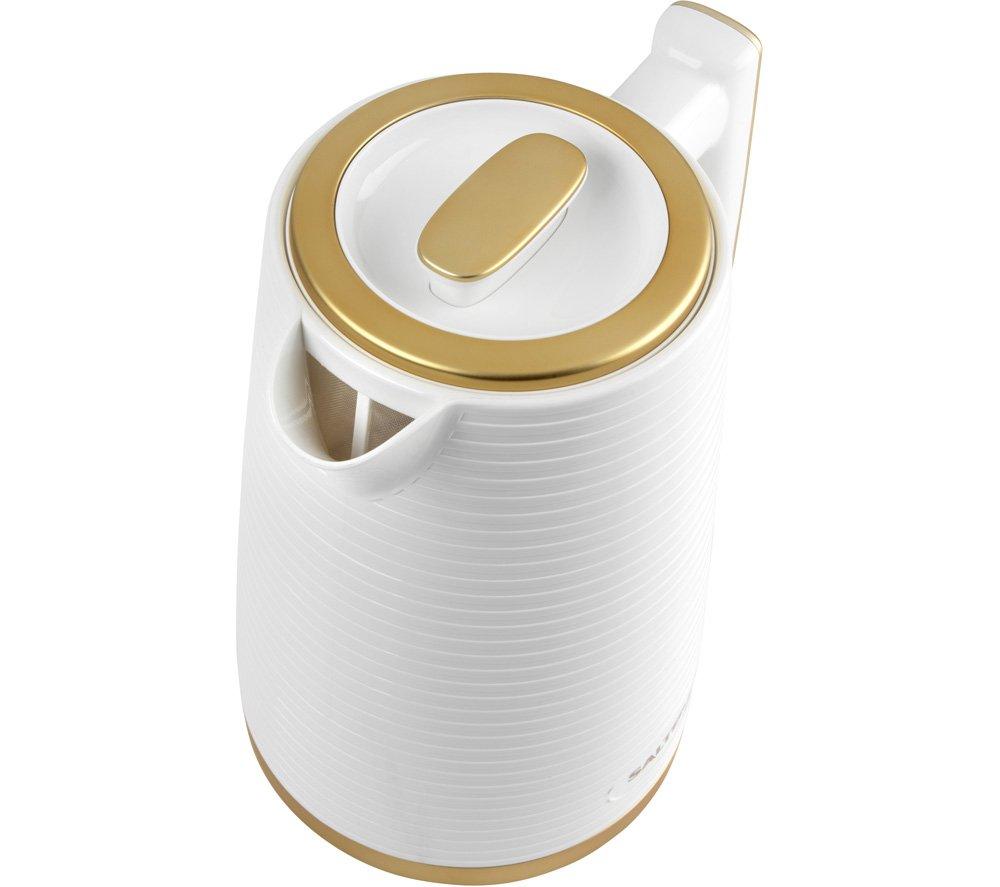 SALTER Palermo EK5031WHT Jug Kettle - White & Gold image number 6 of 7