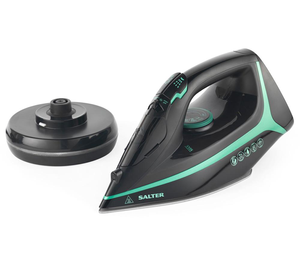 Salter Sal0987 Cordless Steam Iron - Black & Green