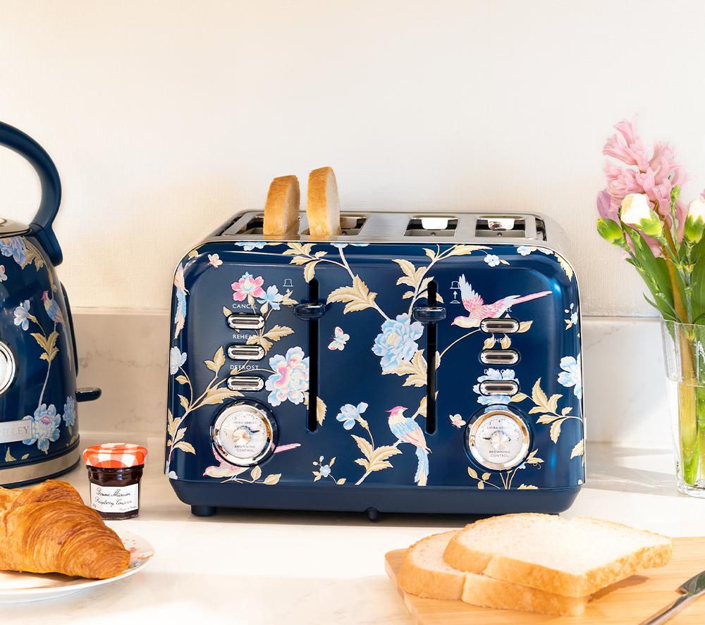 LAURA ASHLEY VQSBT583BSUK 4-Slice Toaster - Elveden Navy image number 2 of 8