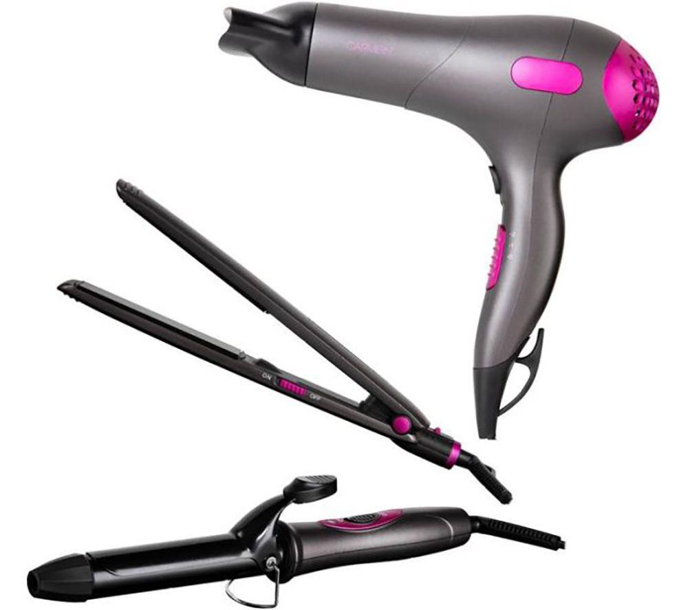 Hair dryer straightener shop and curling iron set