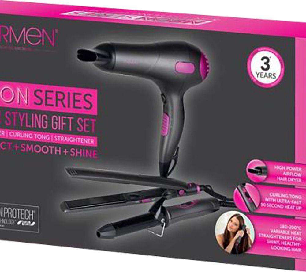 Buy CARMEN Neon C81128 Hair Dryer, Straightener Curling Tong Set
