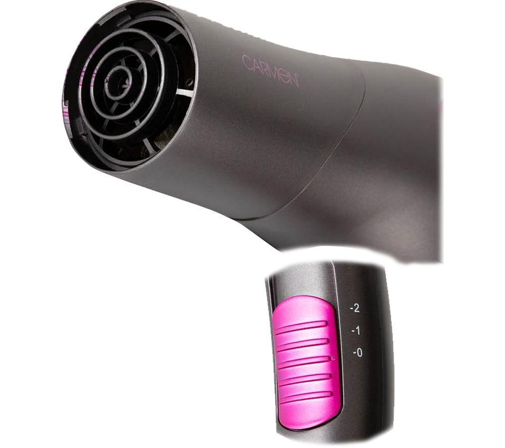 CARMEN Neon C81128 Hair Dryer, Straightener & Curling Tong Set - Grey, Purple & Black image number 8 of 8