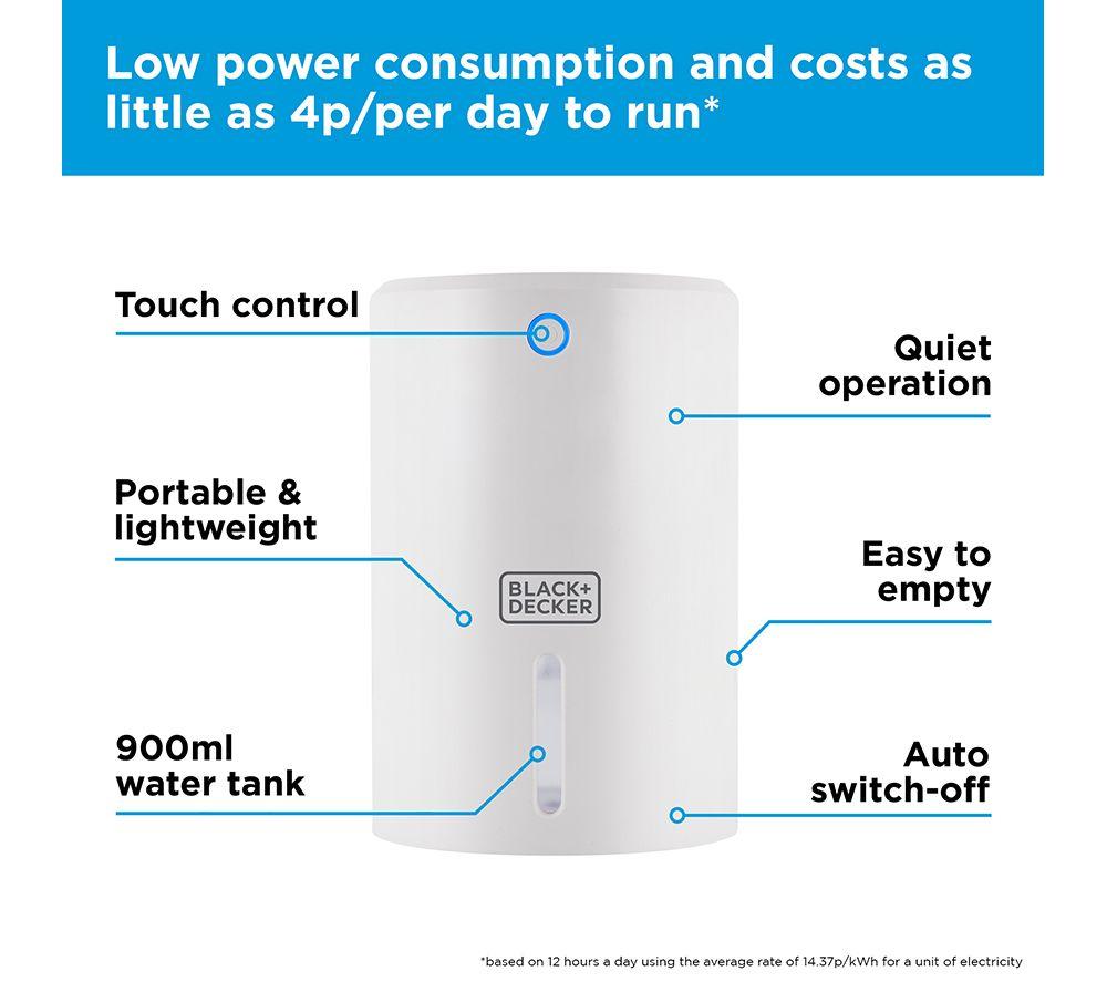 BLACK + DECKER BXEH60001GB Portable Dehumidifier  - White image number 8 of 11