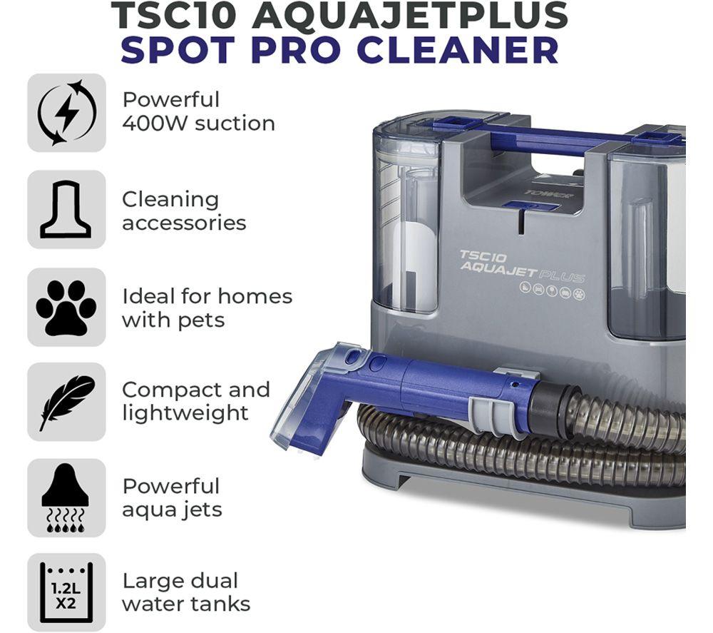TOWER Aquajetplus TSC10 Cylinder Carpet Cleaner - Grey image number 2 of 10