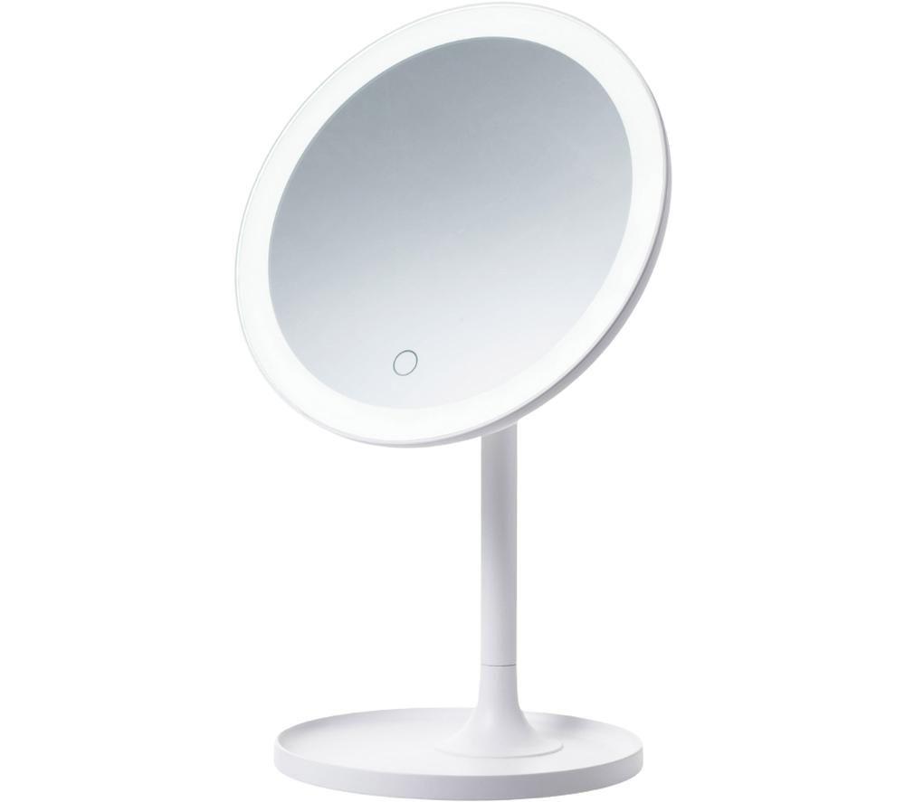 MAGNITONE LightUp MMR01W LED Desktop Mirror, White