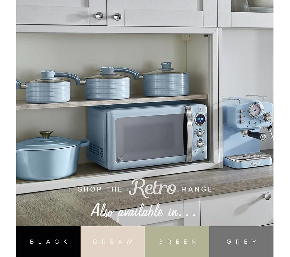 SWAN Retro SM22030LBLN Solo Microwave - Blue image number 8 of 8