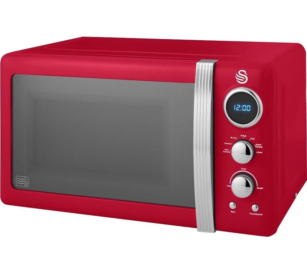 SWAN Retro SM22030LRN Solo Microwave - Red