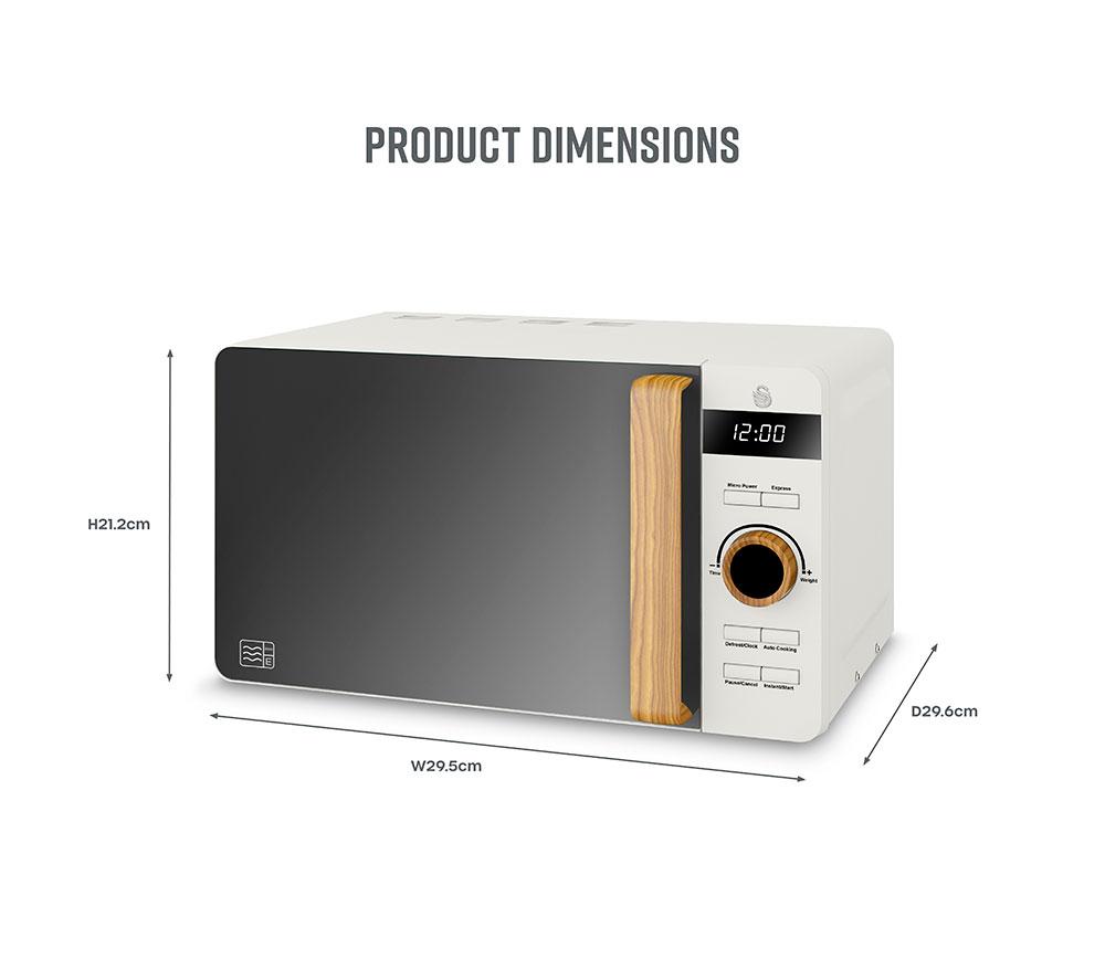 SWAN Nordic SM22036LWHTN Solo Microwave - White image number 7 of 12