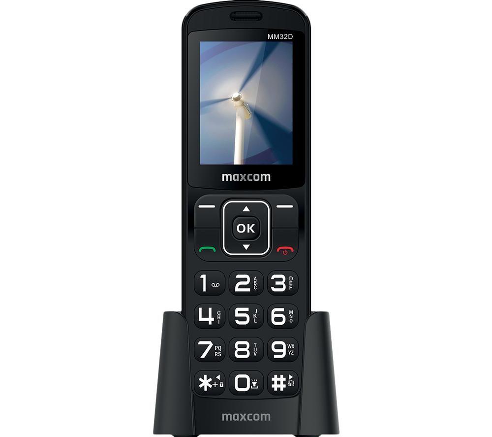 MAXCOM Comfort MM32D GSM Cordless Phone - Black, Black