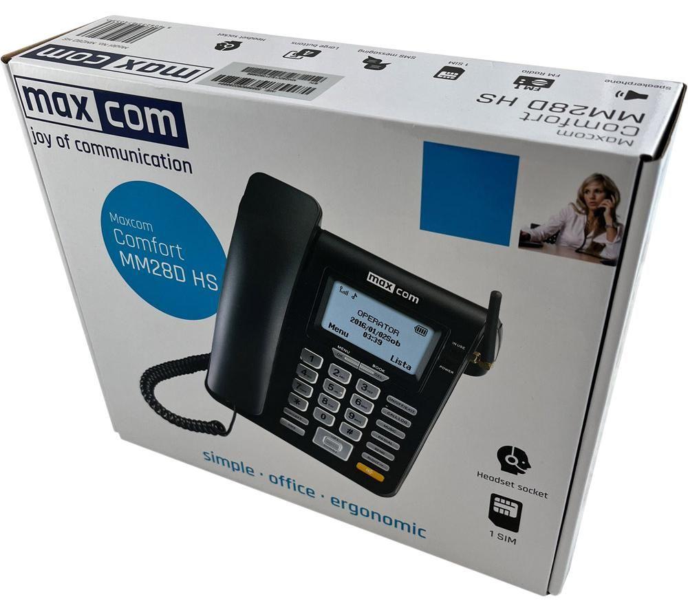 Maxcom - Comfort MM28D HS (Headset socket) - Telephone fixe avec carte SIM