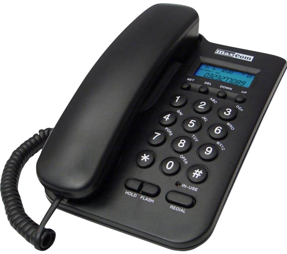 MAXCOM KXT100 Corded Phone, Black