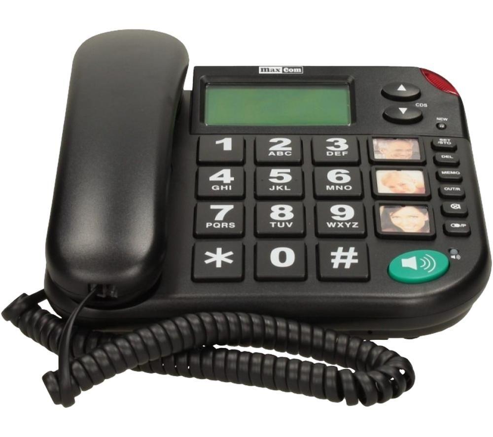 Image of MAXCOM KXT480B Corded Phone, Black