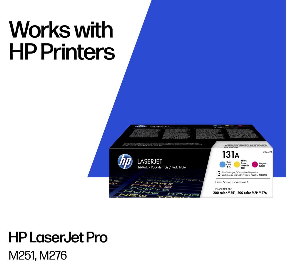 HP 131A Cyan, Magenta & Yellow Ink Cartridges - Multipack image number 2 of 12